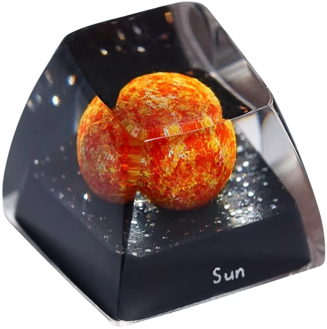 Main image of GIKZO Sun Planet Solar System Artisan Keycap, 1U ESC, R1 SA Profile, Custom Handmade Resin Key Cap for Cherry MX Mechanical Keyboard, Cool Tech Gift for Men, Dad, Gamers and Space Lovers
