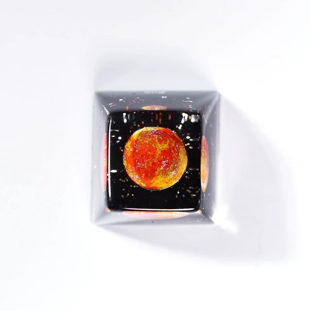 Alt view image 5 of 5 - GIKZO Sun Planet Solar System Artisan Keycap, 1U ESC, R1 SA Profile, Custom Handmade Resin Key Cap for Cherry MX Mechanical Keyboard, Cool Tech Gift for Men, Dad, Gamers and Space Lovers