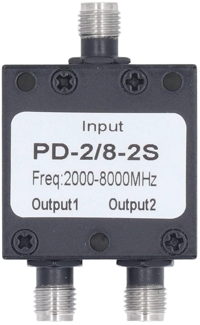 Main image of ViaGasaFamido 2 Way SMA Power Splitter 2-8GHz Low Insertion Loss High Isolation RF Divider for Antenna System and RF Measurement Components with Easy Connection