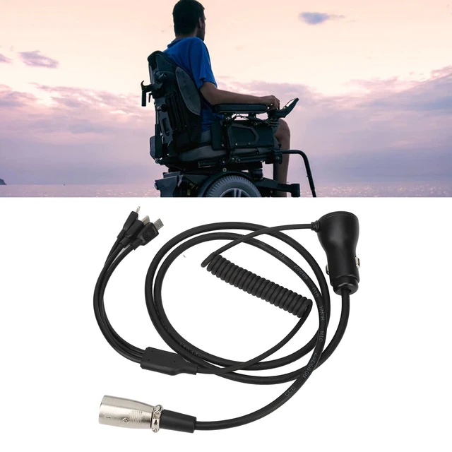 Alt view image 4 of 5 - BONKZEBU Wheelchair USB Charging Cable 3 in 1 Multi Device Fast Charging Adapter Cord Universal Compatibility for Motorcycle Bike Boat Camping Outdoors Travel Universal Charging Cable