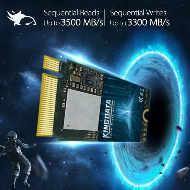 Alt view image 3 of 5 - KINGDATA 2TB M.2 2230 NVMe PCIe SSD Gen 4.0X4 - Internal Solid State Drive Compatible with PS5, Steam Deck, Microsoft Surface, Ultrabook, Laptop, and Desktop (2TB, M.2 2230 NVMe 4.0)