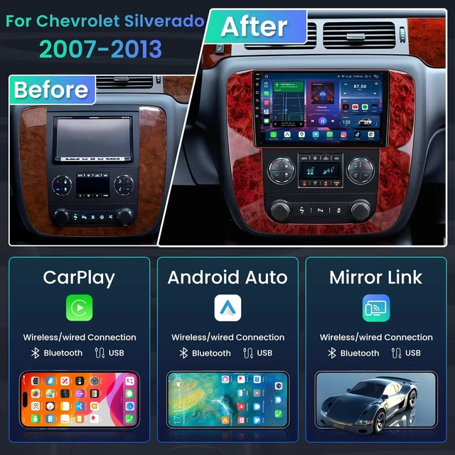 Alt view image 2 of 5 - 8CORE 4+64G Car Radio for 2007-2013 Chevy Silverado Tahoe Suburban