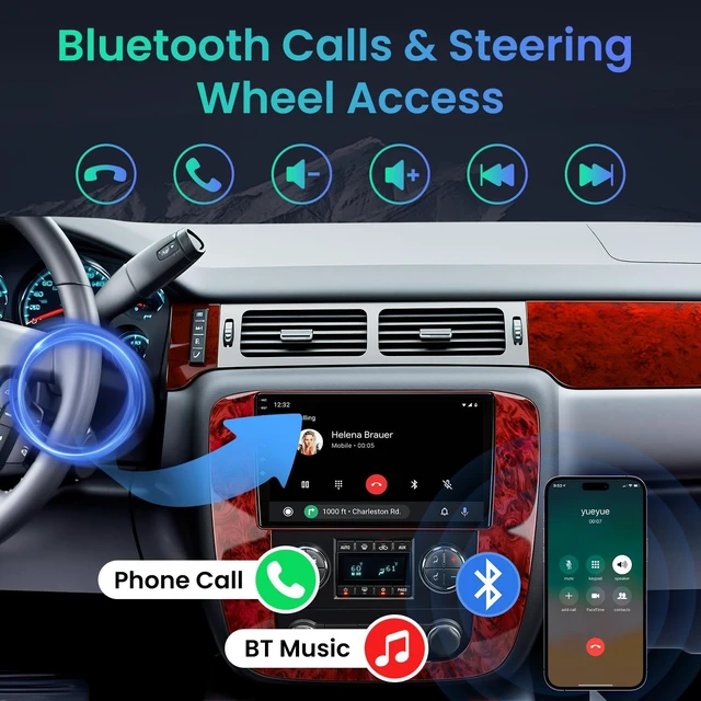 Alt view image 5 of 5 - 8CORE 4+64G Car Radio for 2007-2013 Chevy Silverado Tahoe Suburban