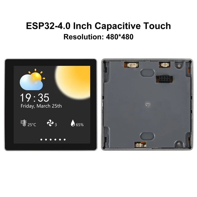 Alt view image 2 of 5 - AITRIP ESP32-S3 4.0 inch Color LCD Display Development Board, 480 480 Resolution, Support 16 BIT RGB 65K Color Display,for Arduino IDE, ESP IDE, Micropython and Mixly