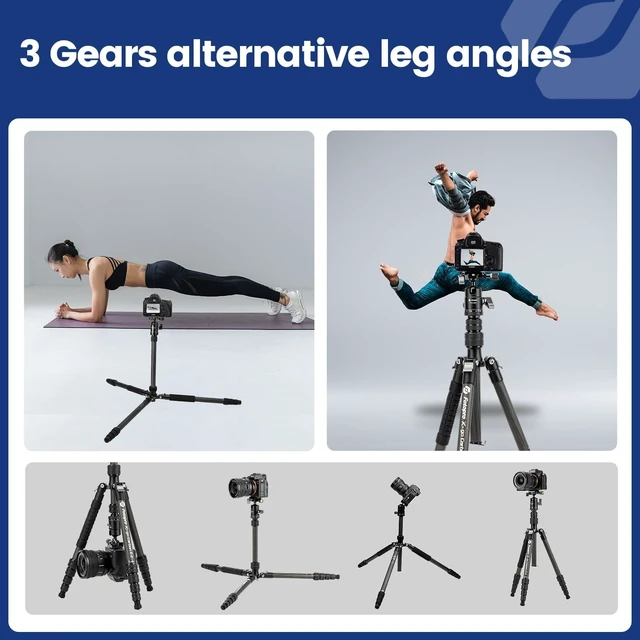 Alt view image 5 of 5 - Fotopro Carbon Fiber Travel Tripod 60 inch with Detachable Monopod