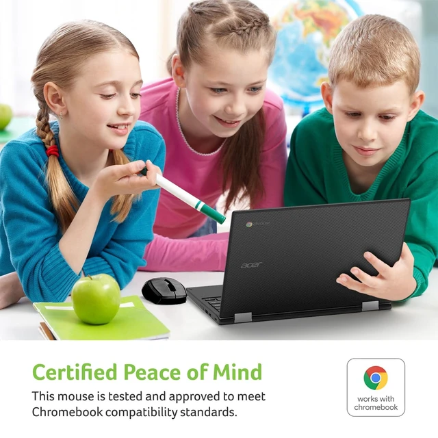Alt view image 4 of 5 - Acer RF Wireless Mouse M501 (Black), Works with Chromebook, with USB Plug and Play for Right/Left Handed Users (for Chromebooks, Windows PC & Mac, (Pack of 1)