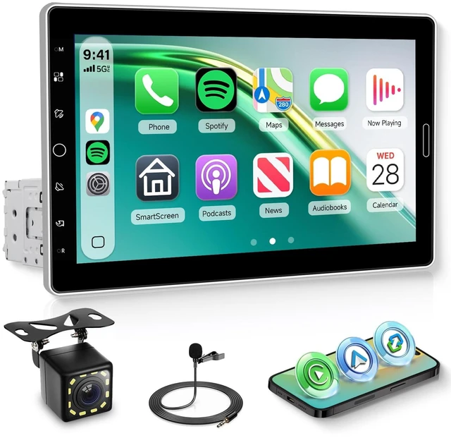 Main image of MAHVEC 10.1 Inch IPS Touchscreen Single DIN Car Stereo
