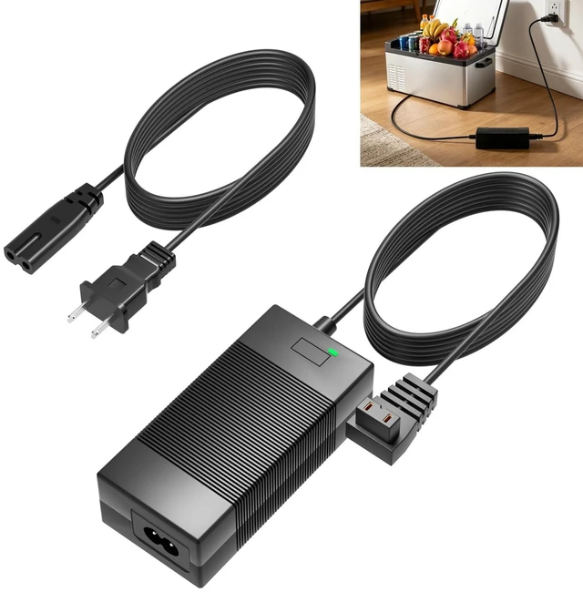 Main image of Power Cord for Car Refrigerator Compatible with Alpicool, Bodega, Euhomy, BougeRV, ARB, ICECO, Setpower, JoyTutus Car Refrigerator Power Adapter Charger