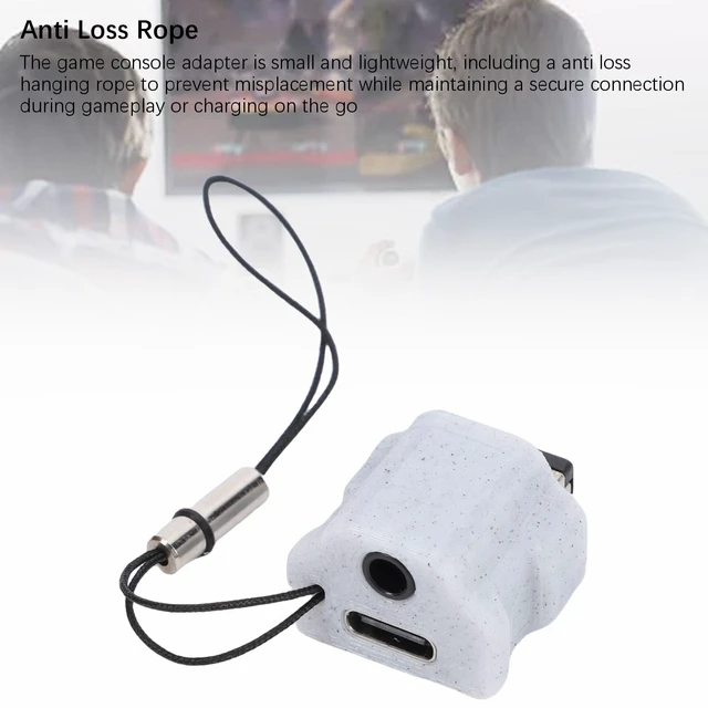 Alt view image 3 of 5 - Luqeeg GBA SP to USB C Adapter, Ensuring Seamless Compatibility Petg Material GBA SP Charger with 3.5mm Headphone Jack Anti Loss Rope Charging Adapter Fit for GBASP Game Consoles (Grey)