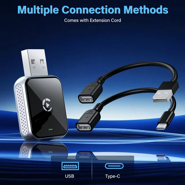 Alt view image 3 of 5 - 2026 Upgraded Mini Wireless CarPlay Adapter for iPhone Device
