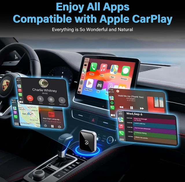Alt view image 4 of 5 - 2026 Upgraded Mini Wireless CarPlay Adapter for iPhone Device