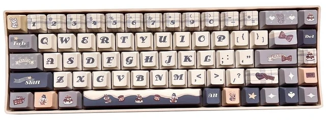 Main image of daixiahu Alice Rabbit Theme Key Cap Set, 141 Cherry MX Switch Mechanical Keyboard Custom Key Cap (Cherry Height)