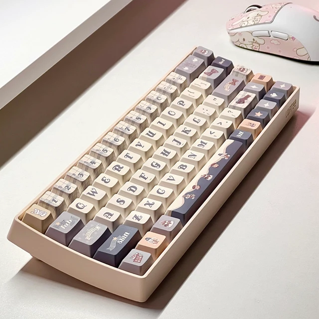 Alt view image 5 of 5 - daixiahu Alice Rabbit Theme Key Cap Set, 141 Cherry MX Switch Mechanical Keyboard Custom Key Cap (Cherry Height)