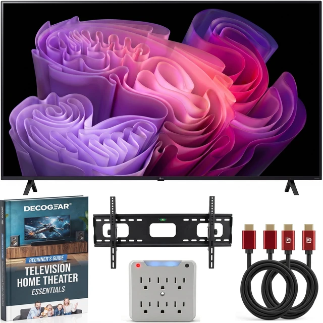 Main image of LG 65-Inch Nano 4K UHD AI Smart TV Alpha 7 Gen9 Processor, 4K Super Upscaling, HDR10 Pro, Filmmaker Mode, webOS 26, Game Optimizer, ALLM Bundle with Deco Gear Wall Mount, Surge Protector & Cables