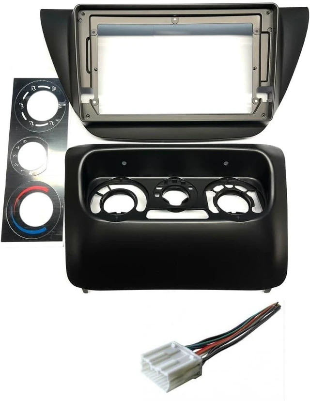 Main image of Gray 9 Inch Car Stereo Radio Install Dash Kit and Wire Harness -Made for Mitsubishi: 2002 2003 2004 2005 Lancer -No Factory External Amp Vehicles Only