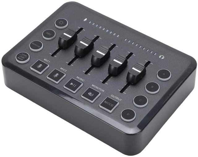 Main image of Portable Sound Card Wireless Live Streaming Audio Mixer for Podcasting Karaoke Gaming Noise Reduction RGB Lights 4-Custom Recording Buttons BT5.0 Compatible with PC/Phone