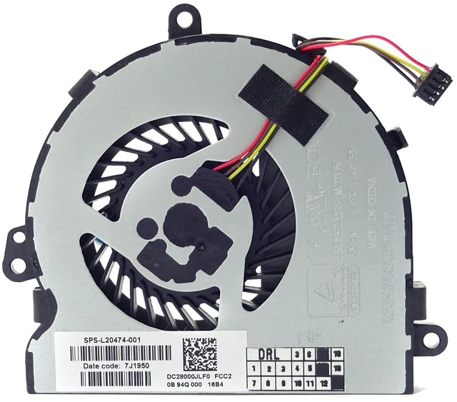 Main image of VoltaGuru New Laptop CPU Cooling Fan Original for HP 250 G7, 255 G7, 15-DA, 15-DB, PN: DC28000L8D0, DC28000JLF0, L24581-001, L20474-001