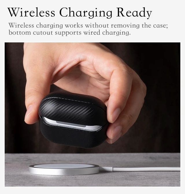 Alt view image 5 of 5 - HanFab Envelop Series - Hard Case for AirPods 4th Generation - Black