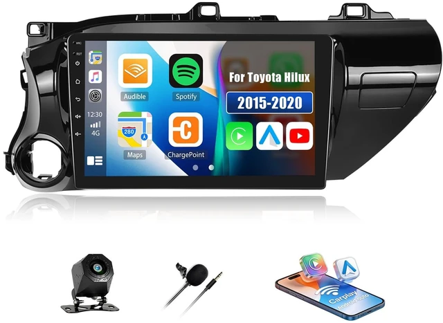 Main image of SIXTOP Car Stereo Radio for Toyota Hilux 2015-2020 with Wireless Apple CarPlay Android Auto HD 10 Inch IPS Touch Screen Bluetooth YouTube Video V-Link Mirror Link FM/RDS DSP USB SWC Backup Came