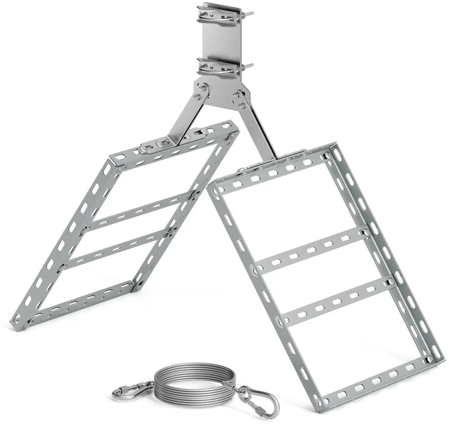 Main image of Adjustable Non-Penetrating Roof Ridge Mount,for 1.25" to 2.4" Mast,Satellite Dishes,Internet Antennas,Weather Stations (Ridge Pole Mount with Adjustable Base)