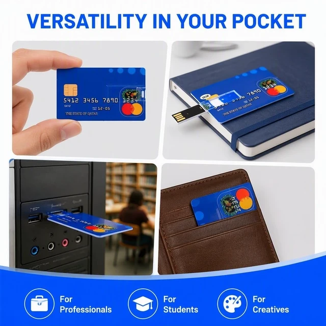 Alt view image 4 of 5 - Grcfumo Card Shaped U Disk, 32GB USB Flash Drive, Portable USB Flash Drive for Data Storage File Transfer