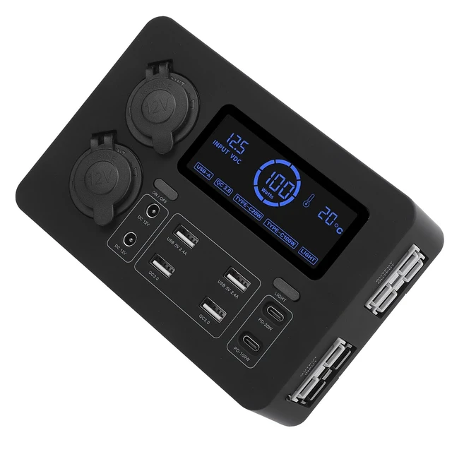 Alt view image 5 of 5 - ACOGEDO 12V Power Box 100W LCD Display USB C QC3 0 Port for 4 Anderson Outlet Multifunctional for Boat RV Car a Built Display QC3 12V Power BoxMini Distribution BoxMini Hub