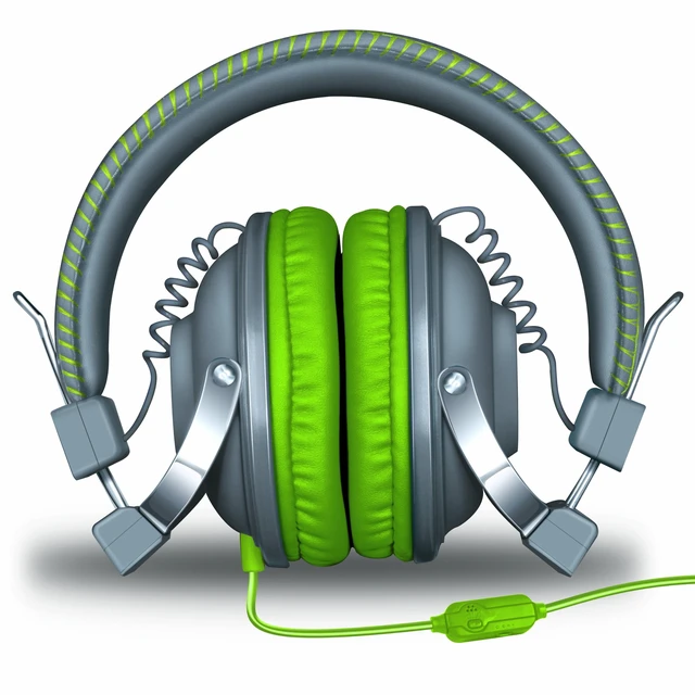 Alt view image 2 of 2 - iSound HM-260 Dynamic Stereo Headphones with in-line Mic and Volume Controls (Green)