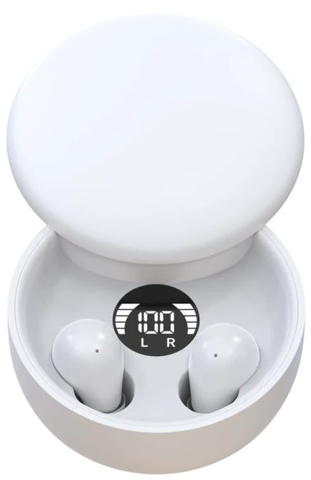 Main image of Lunvaxo Mini Invisible Headphones Bluetooth 5.4,Hidden Earbuds with LED Display for Small Ears, Comfortable Mini Earbuds for Sleep Friendly Side Sleeping Earphones, for Work (White)
