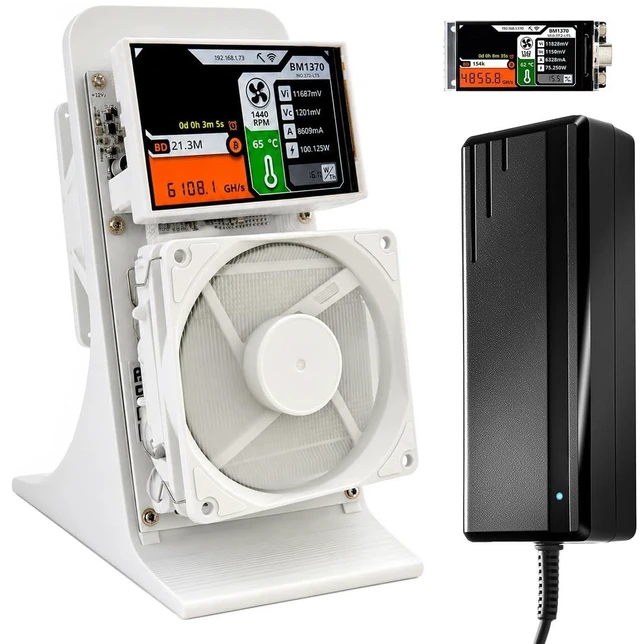 Main image of 6TH/s Solo Bitcoin Miner White, Compatible with NerdQaxe++ Rev 6.1 Machine