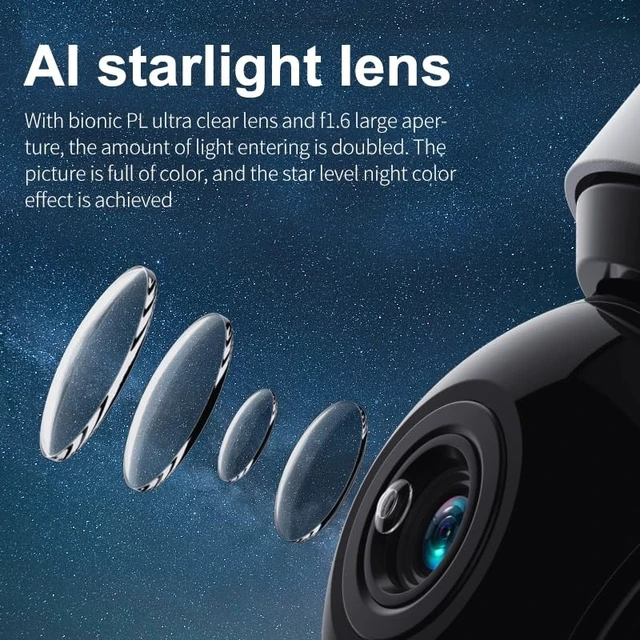 Alt view image 3 of 5 - Vanvision PTZ Security Camera, Wireless WiFi 2K HD, 355 Pan 90 Tilt, Night Vision, IP66 Waterproof/Home Indoor and Outdoor Security Surveillance, AI Auto Tracking, Spotlight & Siren, Motion Det