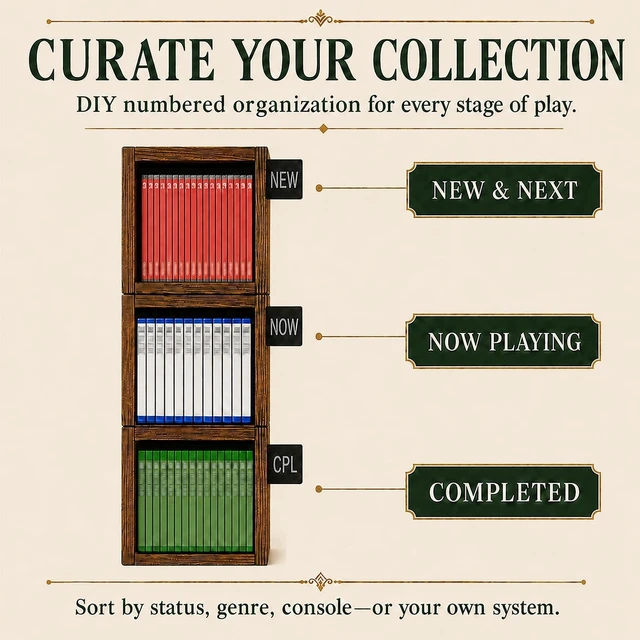 Alt view image 5 of 5 - Video Game Storage for Switch/ PS5/ Xbox/ Blu-ray/ CD Case Holder Organizer