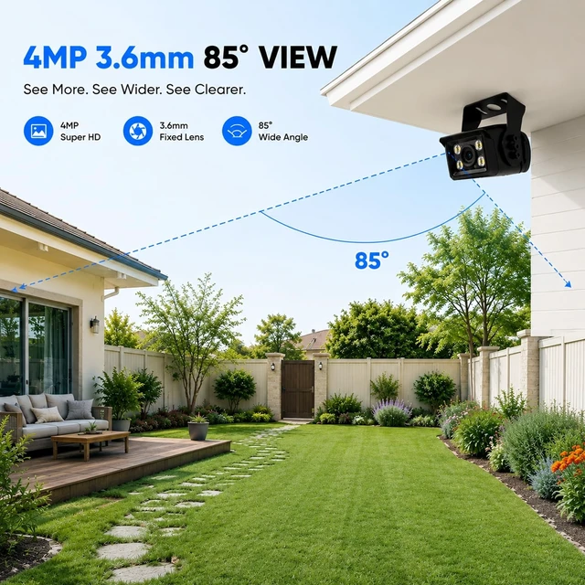 Alt view image 2 of 5 - BHVSON 4MP Heavy Duty Small PoE IP Camera Outdoor Indoor