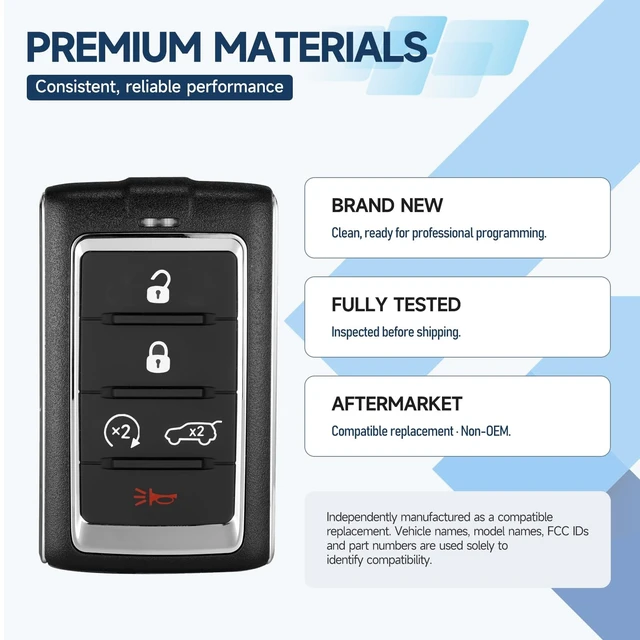 Alt view image 5 of 5 - Key Fob Remote Replacement for Jeep Wagoneer 2022 2021 2022 2023,Grand Cherokee L 2021-2023,Grand Cherokee WL 2022-2023 Car Keyless Entry M3NWXFOB1 68469565AA 433MHz 4A