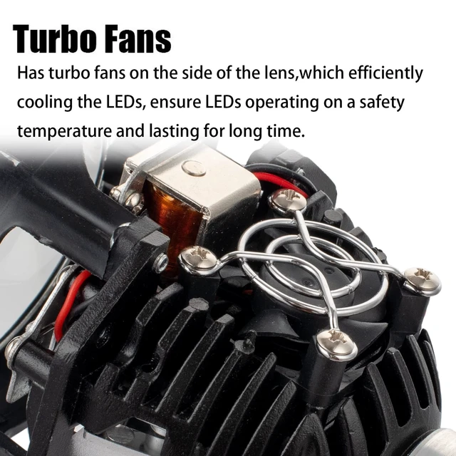 Alt view image 4 of 5 - HGTHXDF 3.0 Inch Blue Honeycomb Projector Lens with RGB Spiral Shrouds,Universal Headlight Retrofit Kit with Hi/Low Beam for H1 H4 H7 Car Motorcycle Headlight