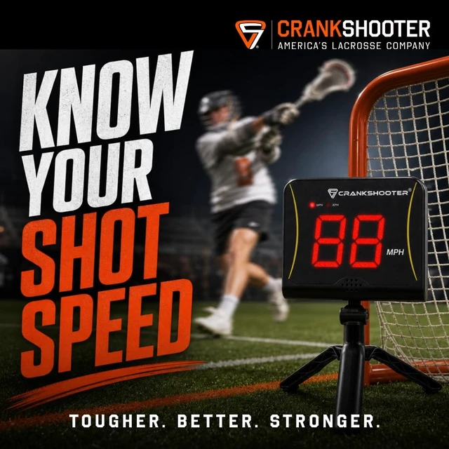 Alt view image 3 of 5 - CRANKSHOOTER Radar - Shot Speed Radar with MPH and KPH Measurement - Free Standing Radar for Lacrosse, Baseball, Hockey, Soccer and More