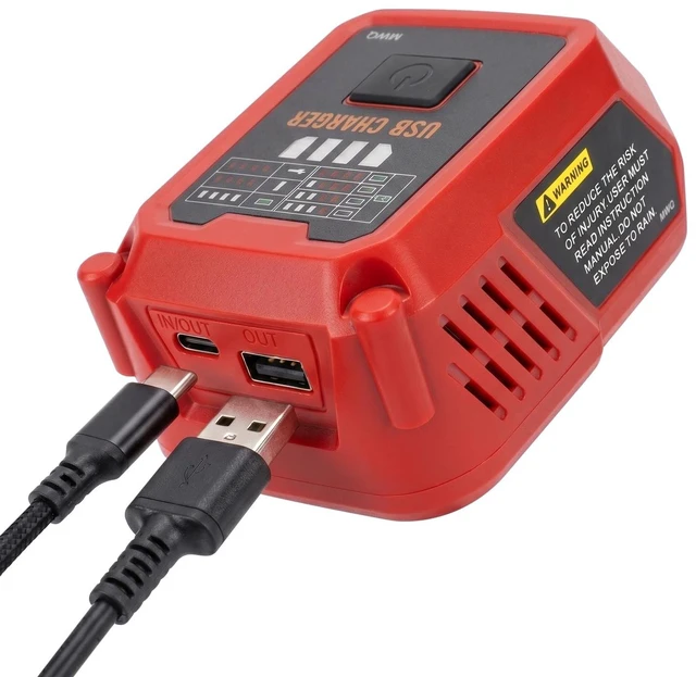 Main image of Choerinton Battery Charger Compatible with Milwaukee M18 18V Battery, 100W Battery Adapter Converter with USB Charger Type-C Port forElectronic Device, Work RV Camping Travel (Tool Only)