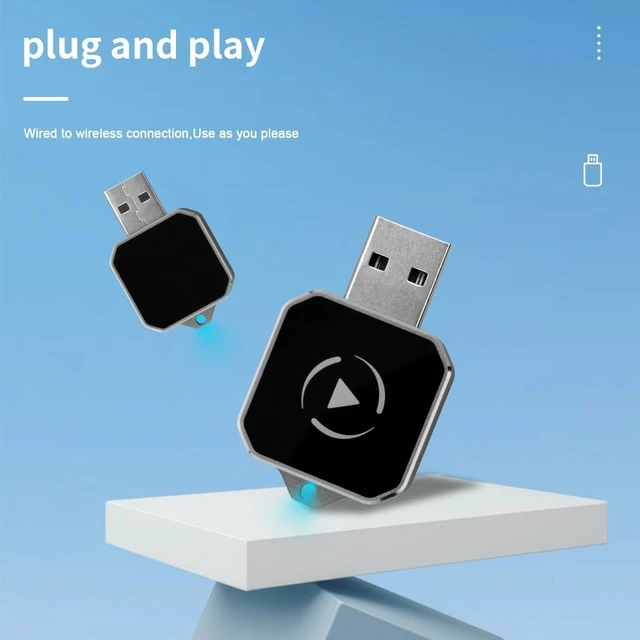 Alt view image 3 of 5 - Wireless CarPlay & Android Auto Adapter, Plug & Play 2-in-1 Conversion for Wired Apple CarPlay Cars, USB/USB-C Compatible, Works with iPhone iOS 10+ & Android 11+ Smartphones