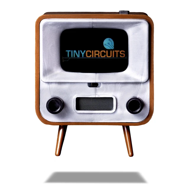Alt view image 4 of 5 - TinyCircuits TinyTV 2 Portable Retro Mini TV, Brown