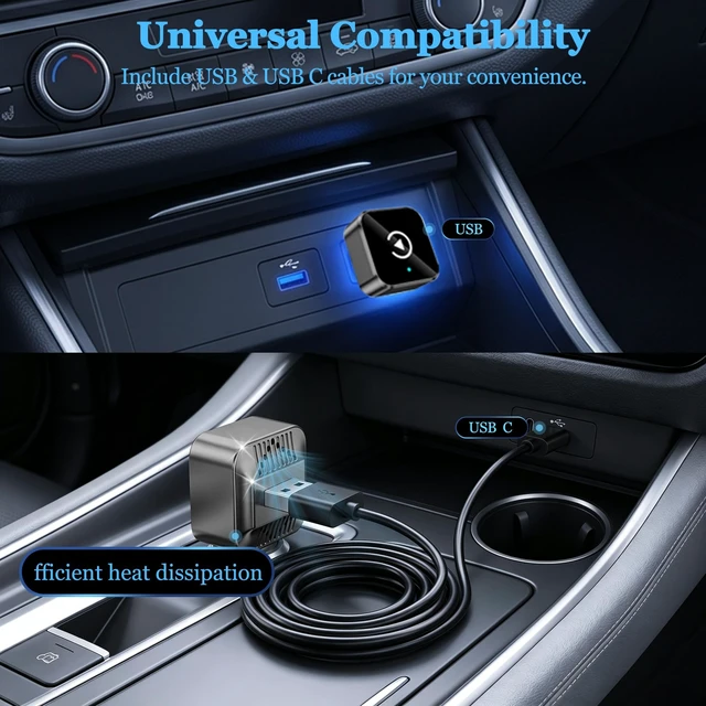 Alt view image 2 of 5 - 2026 Upgraded Wireless CarPlay Adapter for iPhone & Android Android Phone