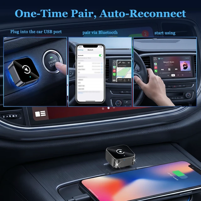 Alt view image 3 of 5 - 2026 Upgraded Wireless CarPlay Adapter for iPhone & Android Android Phone