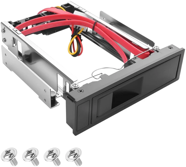 Main image of YAODHAOD 3.5 Inch Mobile Rack SATA Mobile Rack, HDD Hard Drive Tray for 5.25 Inch Drive Bay, SATA I/II/III up to 6.0 Gbps, Hot-Swap, Anti-Vibration Kit