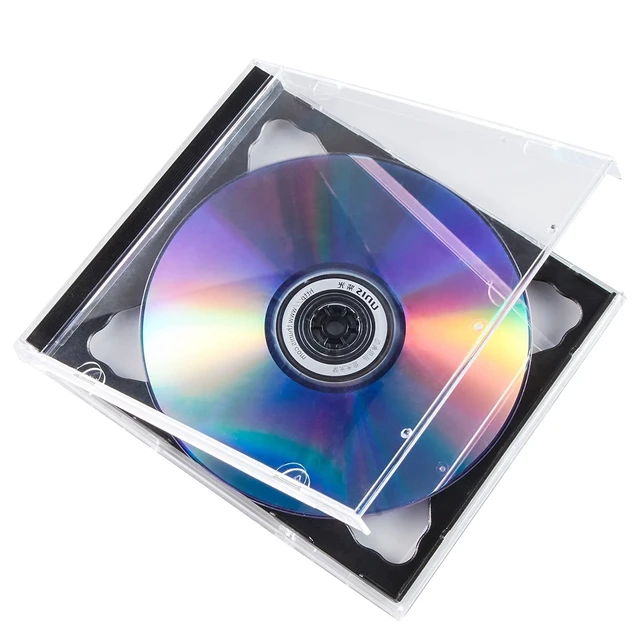 Alt view image 5 of 5 - Maxtek 10.4 mm Standard Double (2 Discs Capacity) Clear CD Jewel Case with Black Tray, 50 Pack
