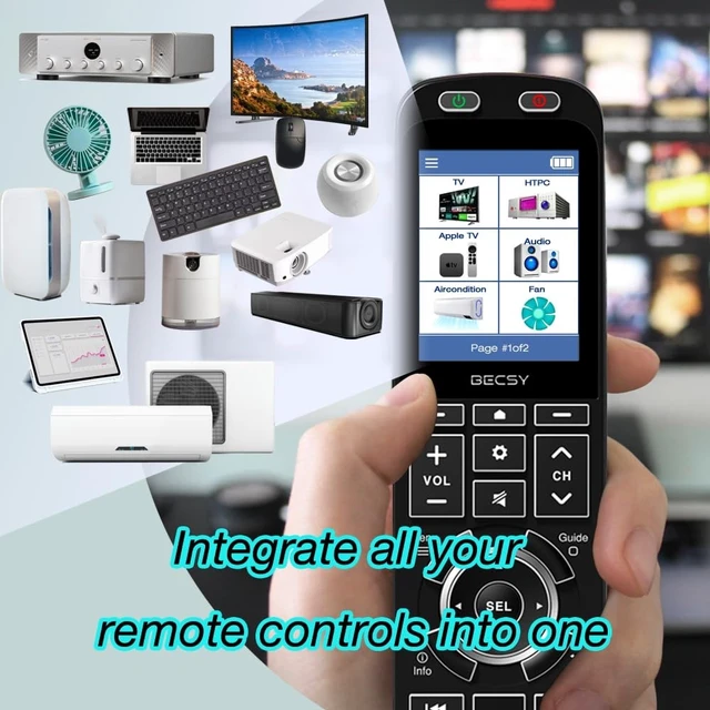 Alt view image 3 of 5 - Universal Remote Controller Bluetooth Smart Learning TV Audio AIR Conditioner Programmable IR