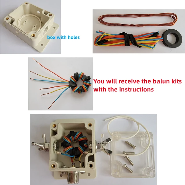 Alt view image 3 of 5 - Radio Balun Antennas 1-30Mhz Shortwave Radio HAM Equipment NXO-100 Magnetic Balance Kit DIY