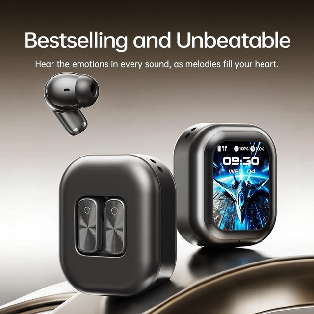 Alt view image 3 of 5 - Rulbovs Earbuds Wireless Bluetooth with LCD Touchscreen 48H Battery Life