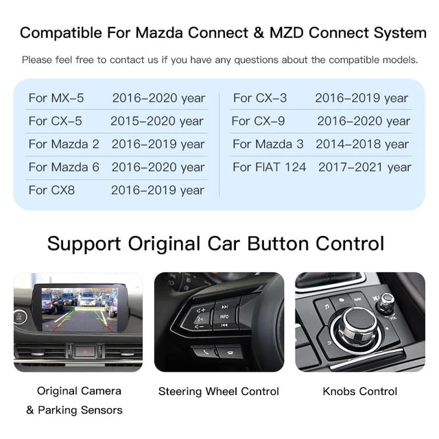 Alt view image 2 of 5 - OEM Mazda Carplay Android Auto Retrofit Kit TK78-66-9U0C Wireless Carplay