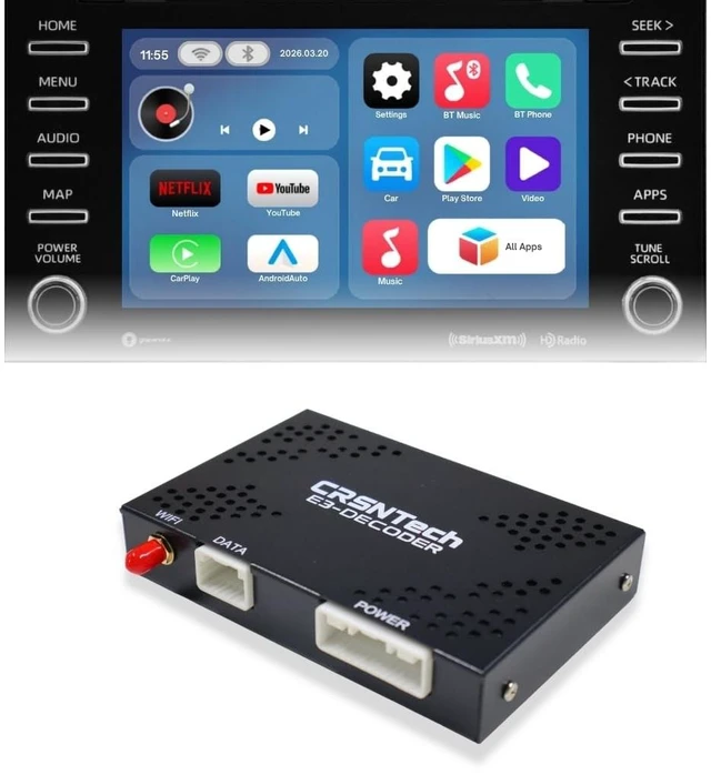 Main image of Wireless CarPlay & Android Auto for Toyota (2018-2025) ^^ Plug & Play Upgrade ^^ YouTube, Netflix & Android Apps ^^ Compatible with Entune 3.0