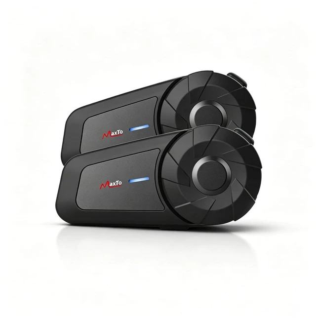 Main image of G G-WEI MX1 Motorcycle Helmet Bluetooth Headset for 2 Riders, 2 Pack