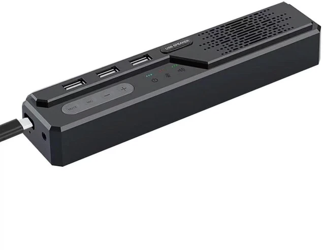 Main image of lorvannis Conference Speakerphone for PC & Laptop, USB Wired Speaker with Microphone, 360 Voice Pickup, Plug and Play, Computer Speaker for Zoom, Teams, Skype (7)