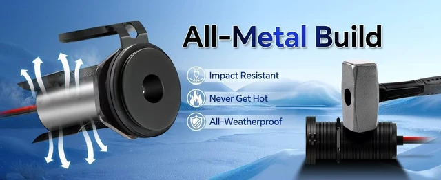 Alt view image 3 of 4 - Aluminum 12V to 30V Step-Up Adapter Waterproof Embedded DC Socket, Perfect for Starlink Mini, RV, Camper, Van, Battery Box, etc.